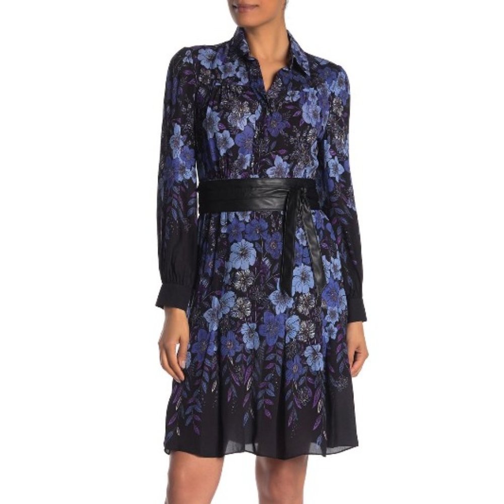 Ellie Tahari Hellen Floral Dress - Missing Belt
